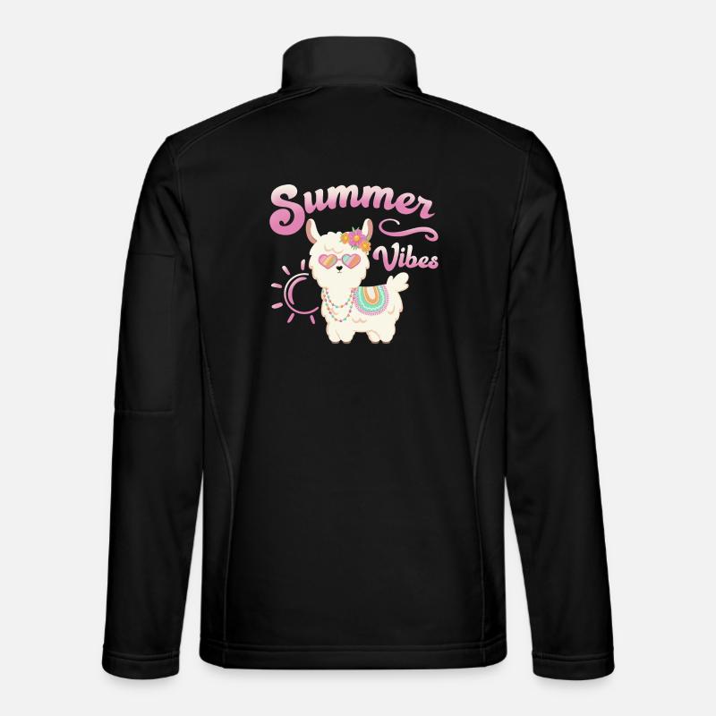 Lama Alpaga d’été - Summer Vibes - Veste en tissu softshell Unisexe - noir