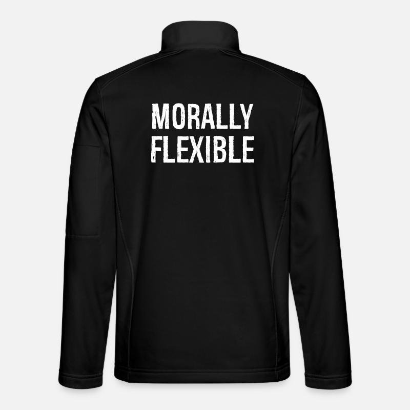 morally flexible - Unisex Softshell Jacket - black