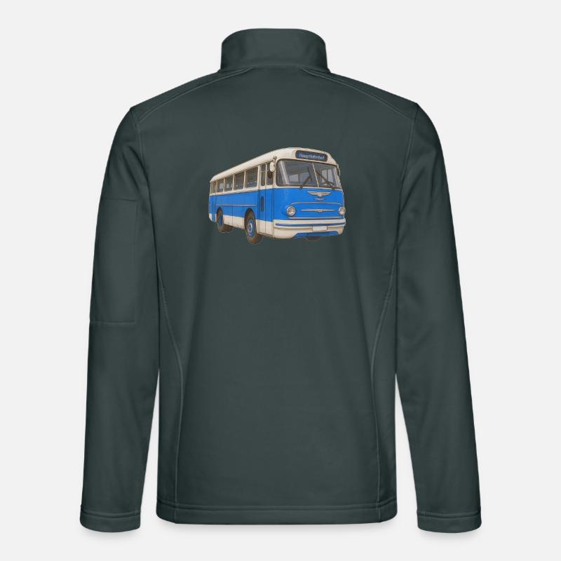 Old blue bus Unisex Softshell Jacket
