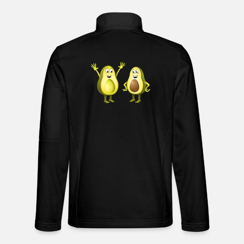 Image de deux avocats joyeux - Veste en tissu softshell Unisexe - noir