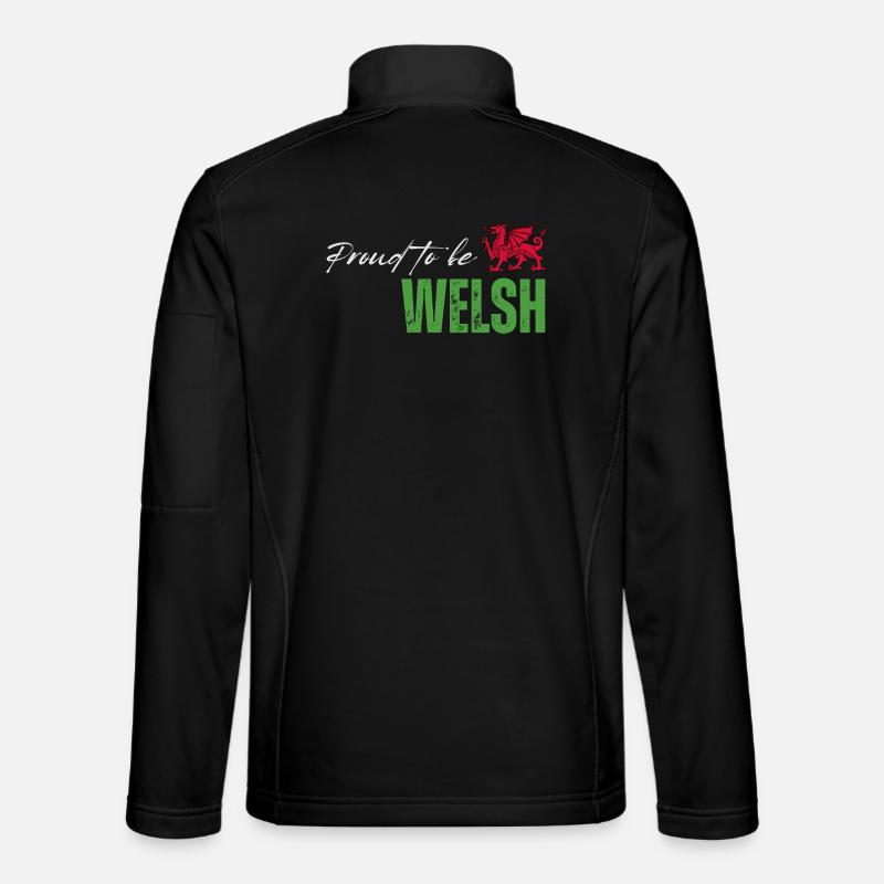 Proud Welsh, I love Wales Unisex Softshell Jacket