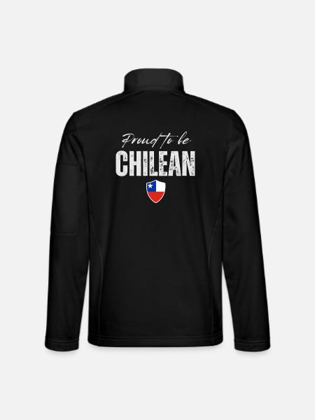 Stolzer Chilene, ich liebe Chile - Unisex Softshelljacke - Schwarz - Hinten