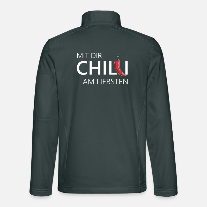 mit dir chilli am liebsten chili chillen Unisex Softshelljacke