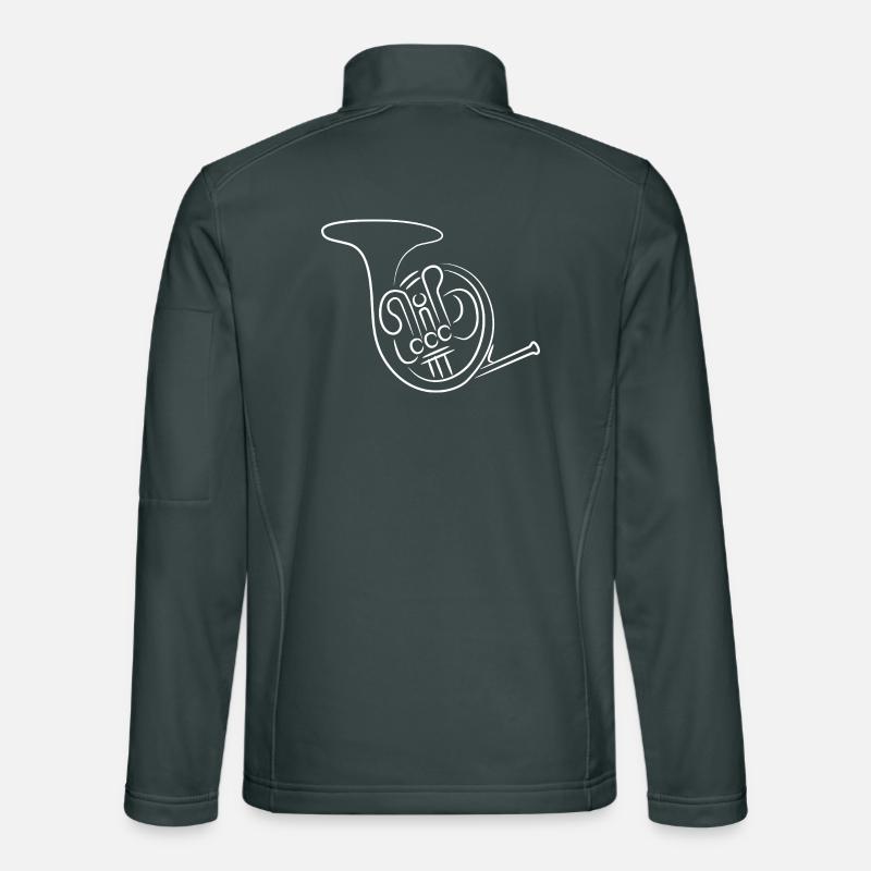 French horn sketch Unisex Softshell Jacket