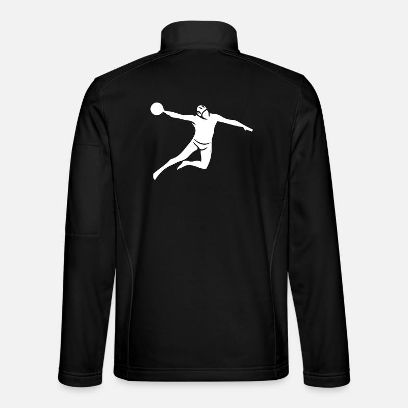 Wasserball Powerwurf - Unisex Softshelljacke - Schwarz