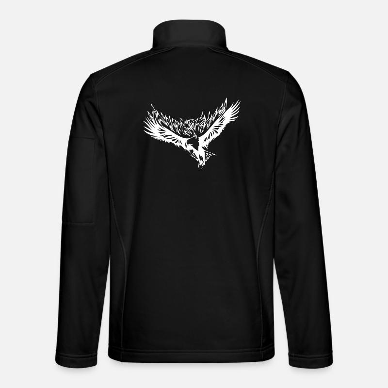 Flame Eagle - Unisex Softshell Jacket - black