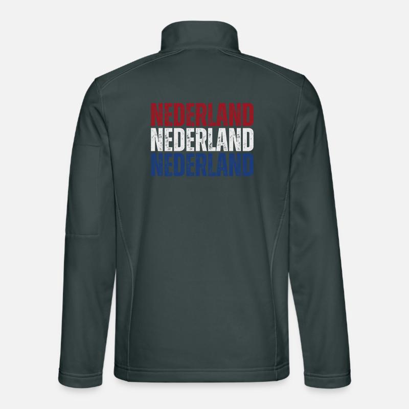 Drapeau des Pays-Bas, j’adore les Pays-Bas Veste en tissu softshell Unisexe
