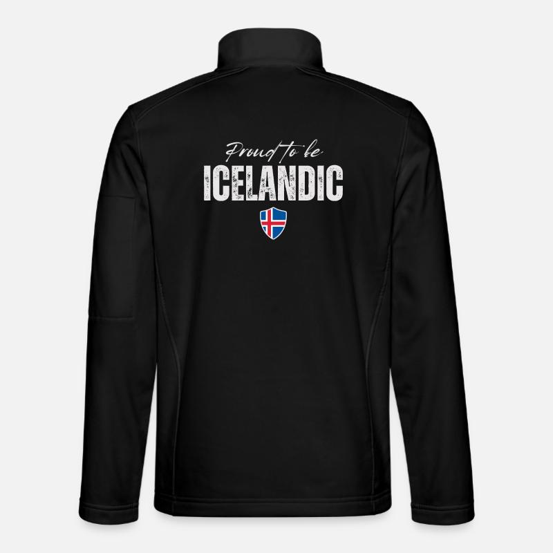 Icelandic Pride, Iceland Flag - Unisex Softshell Jacket - black