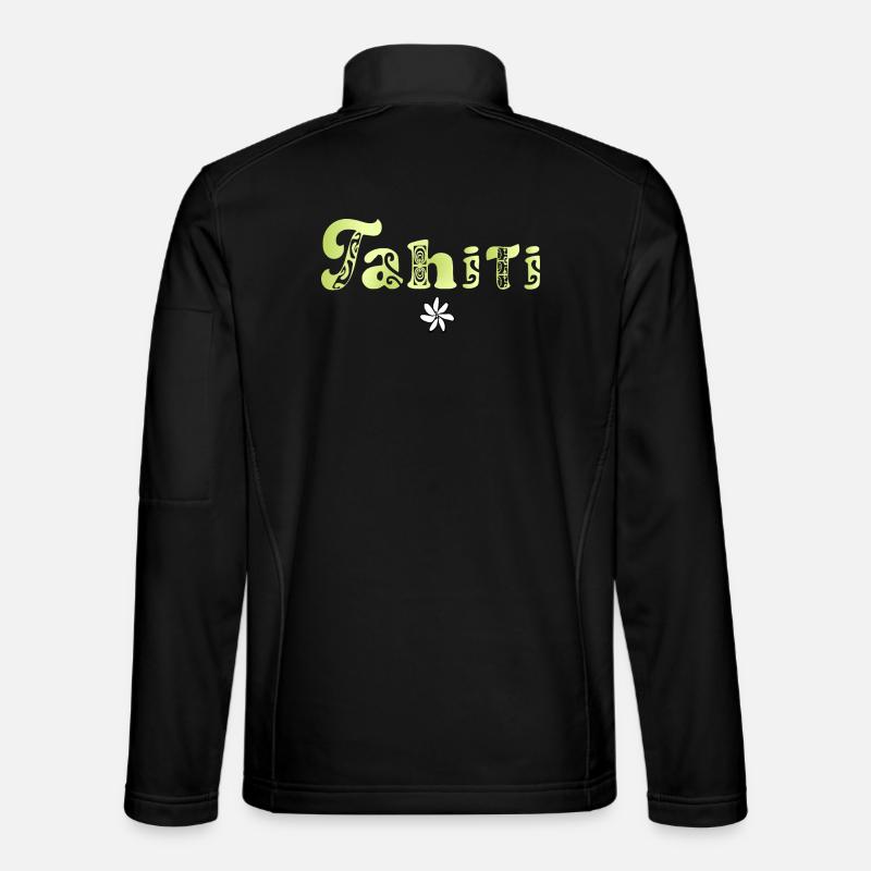 Tahiti (Limette) - Unisex Softshelljacke - Schwarz