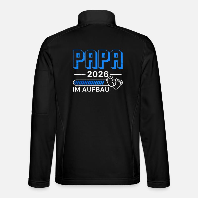 Expectant Father DAD IN CONSTRUCTION 2026 Funny Unisex Softshell Jacket