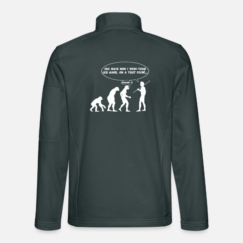 Erreur d'évolution (blanc) Veste en tissu softshell Unisexe