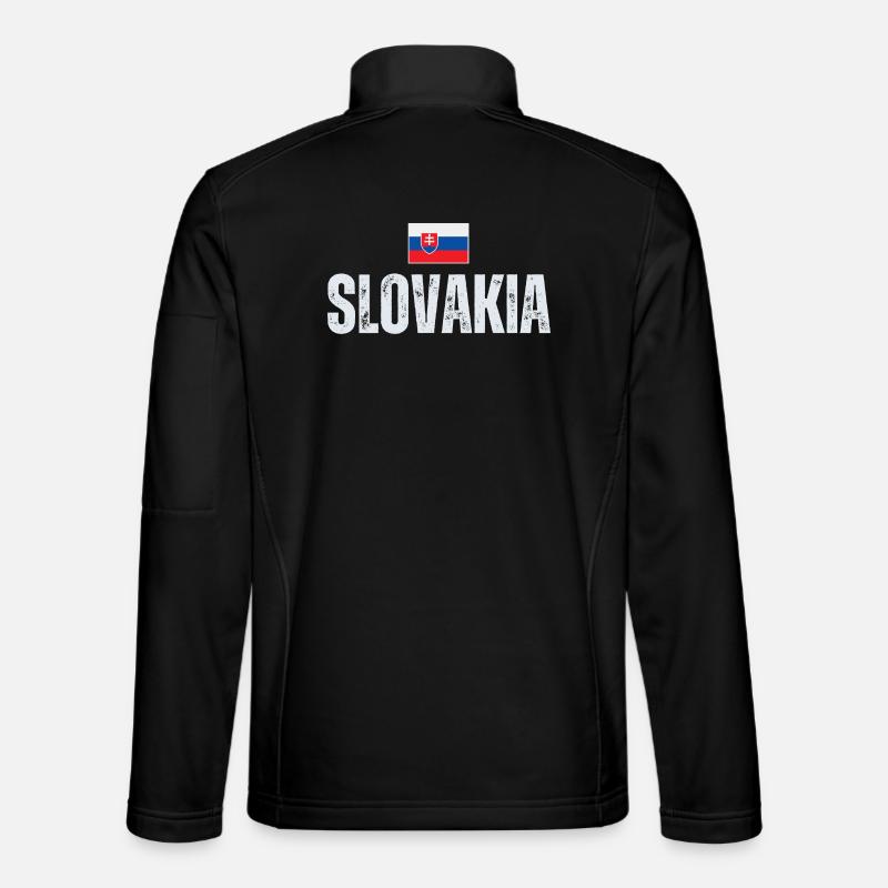 Drapeau slovaque, patriote slovaque - Veste en tissu softshell Unisexe - noir