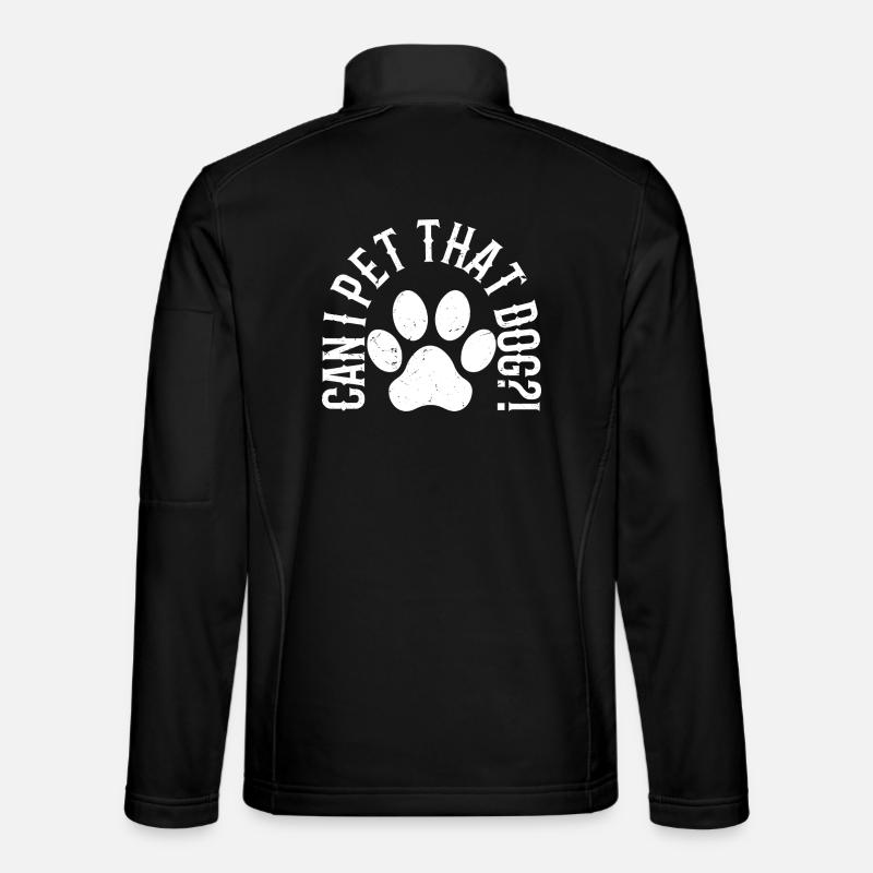 Patte de chien avec lettrage - Veste en tissu softshell Unisexe - noir