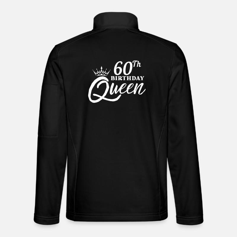60th birthday queen - Unisex Softshell Jacket - black