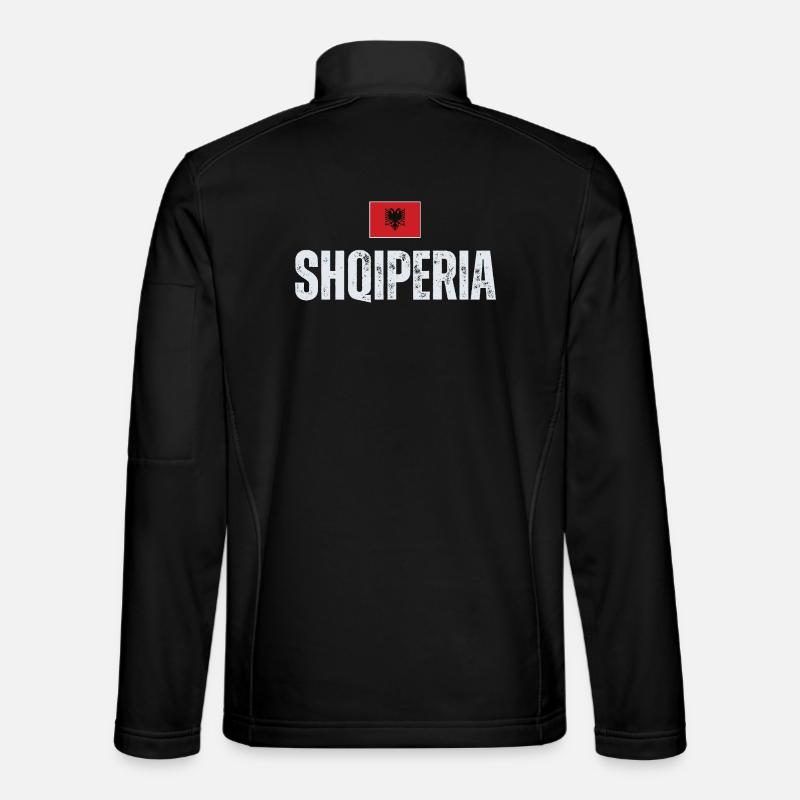 Made in Albania, Albania flag - Unisex Softshell Jacket - black