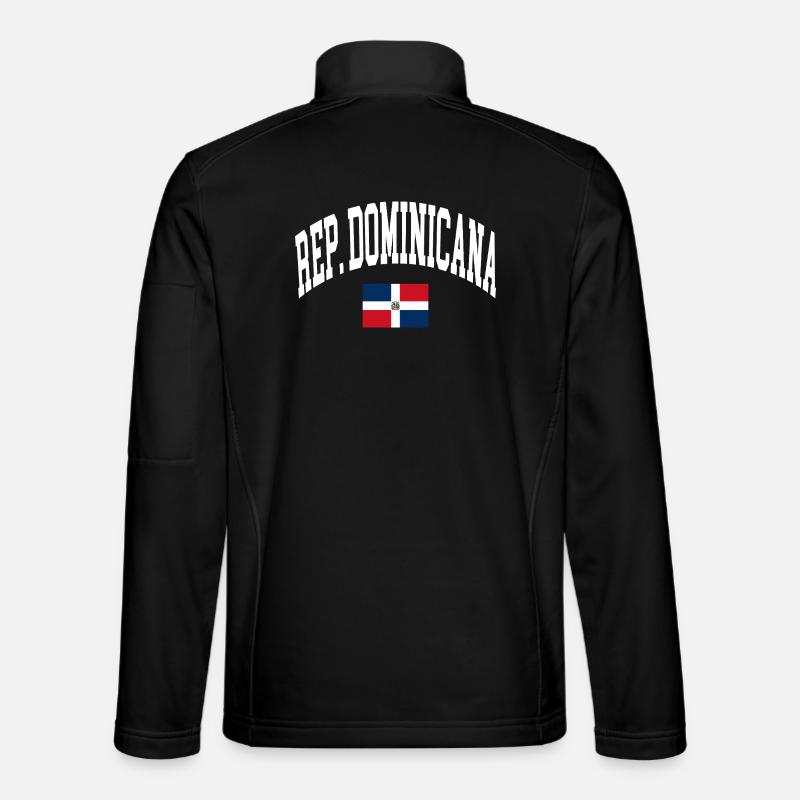 Drapeau de la République dominicaine - Veste en tissu softshell Unisexe - noir