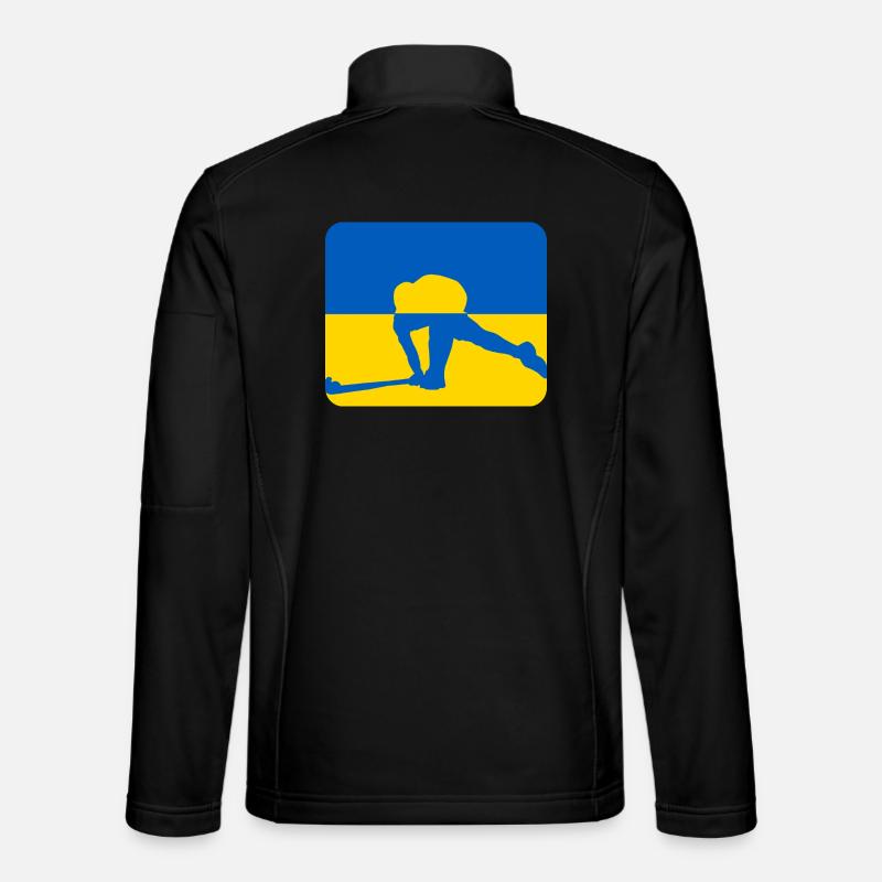 Ukraine Peace Hockey Design - Unisex Softshell Jacket - black