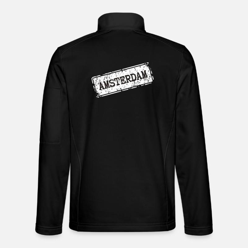 Amsterdam Street Style - Unisex Softshell Jacket - black