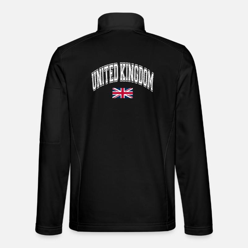 United Kingdom Flag - Unisex Softshell Jacket - black