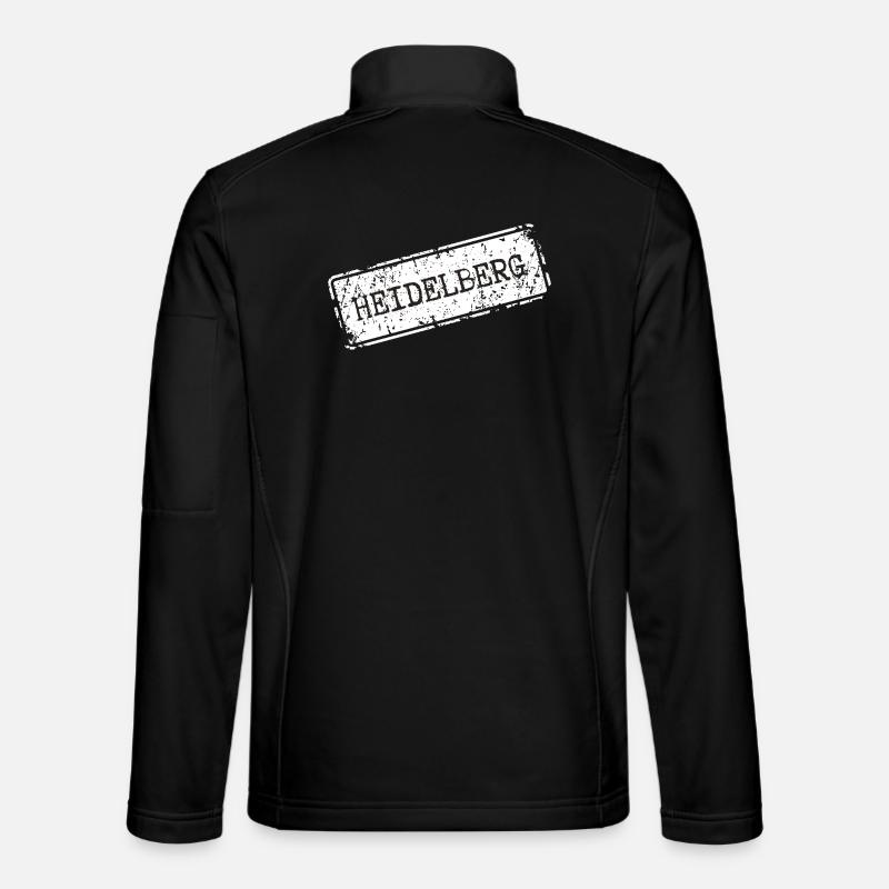 Heidelberg Cityscape Illustration - Unisex Softshell Jacket - black
