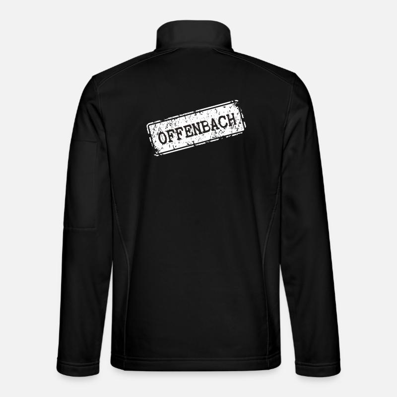 Retro Offenbach Design - Unisex Softshell Jacket - black
