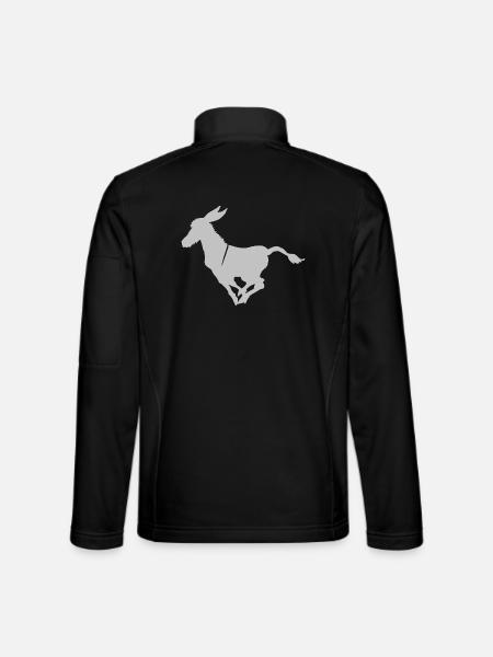 Süßer Esel Geschenkidee für Eselfreunde - Unisex Softshelljacke - Schwarz - Hinten