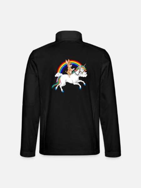 Balade Licorne Chihuahua - Veste en tissu softshell Unisexe - noir