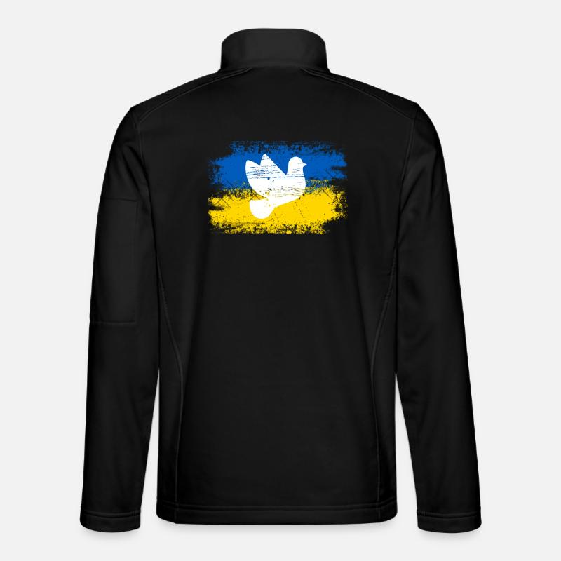 Ukraine Friedenstaube - Unisex Softshelljacke - Schwarz