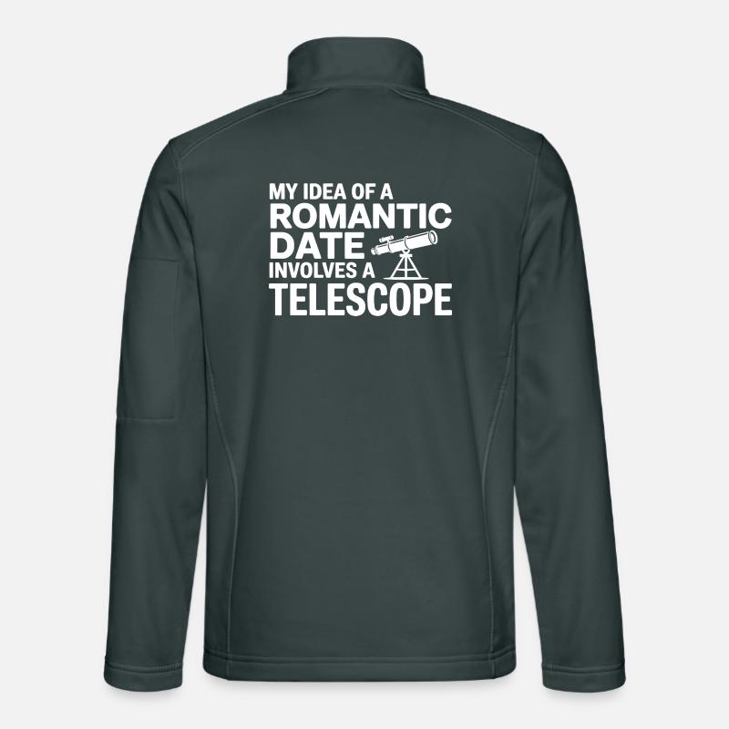 Romantic Date Telescope Journal  Unisex Softshell Jacket