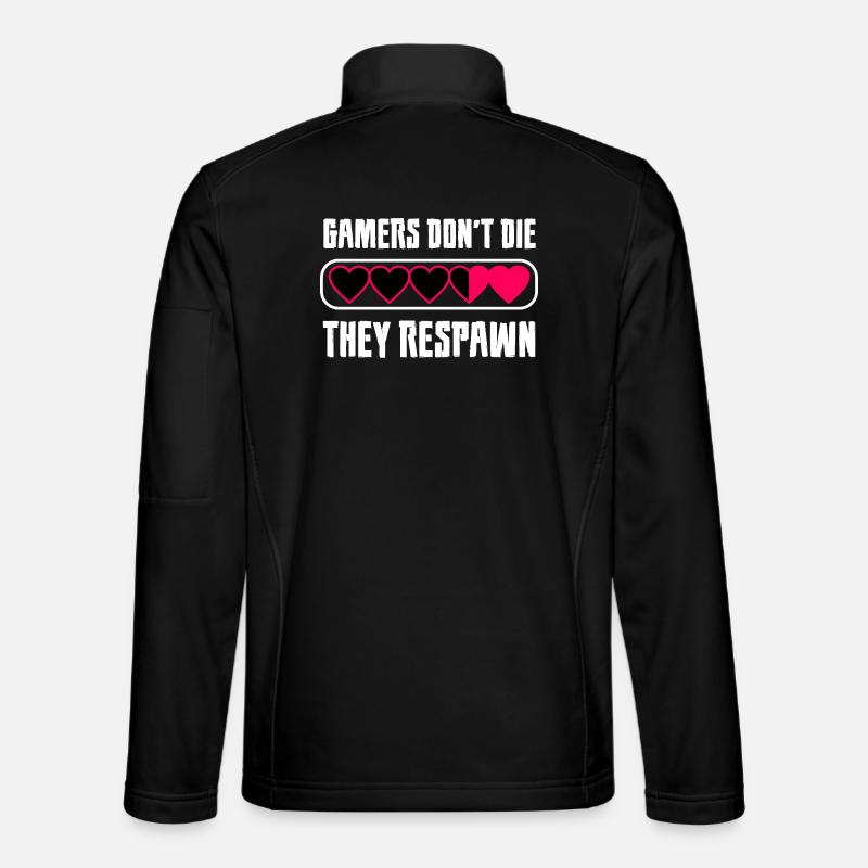 Gamer Herz Botschaft - Unisex Softshelljacke - Schwarz