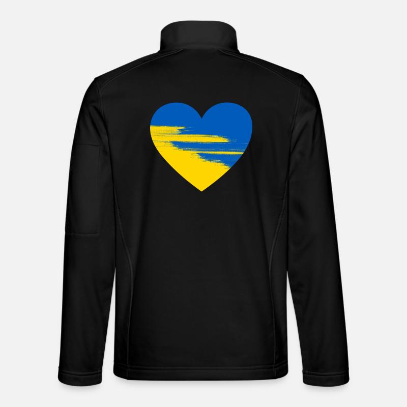Ukraine Herz - Unisex Softshelljacke - Schwarz