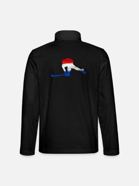 Hockey Niederlande - Unisex Softshelljacke - Schwarz - Hinten