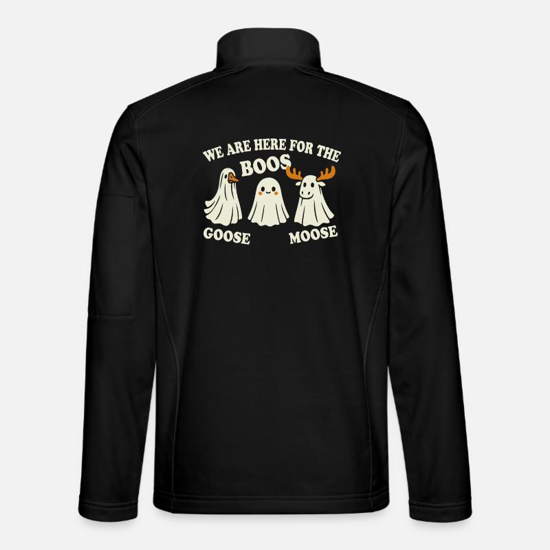 Fantômes d’Halloween - Goose Moose Boos - Veste en tissu softshell Unisexe - noir