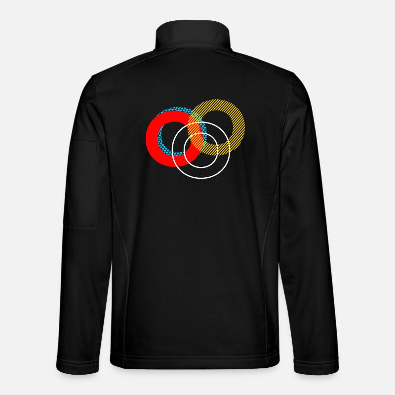 O Lettering Design - Unisex Softshell Jacket - black