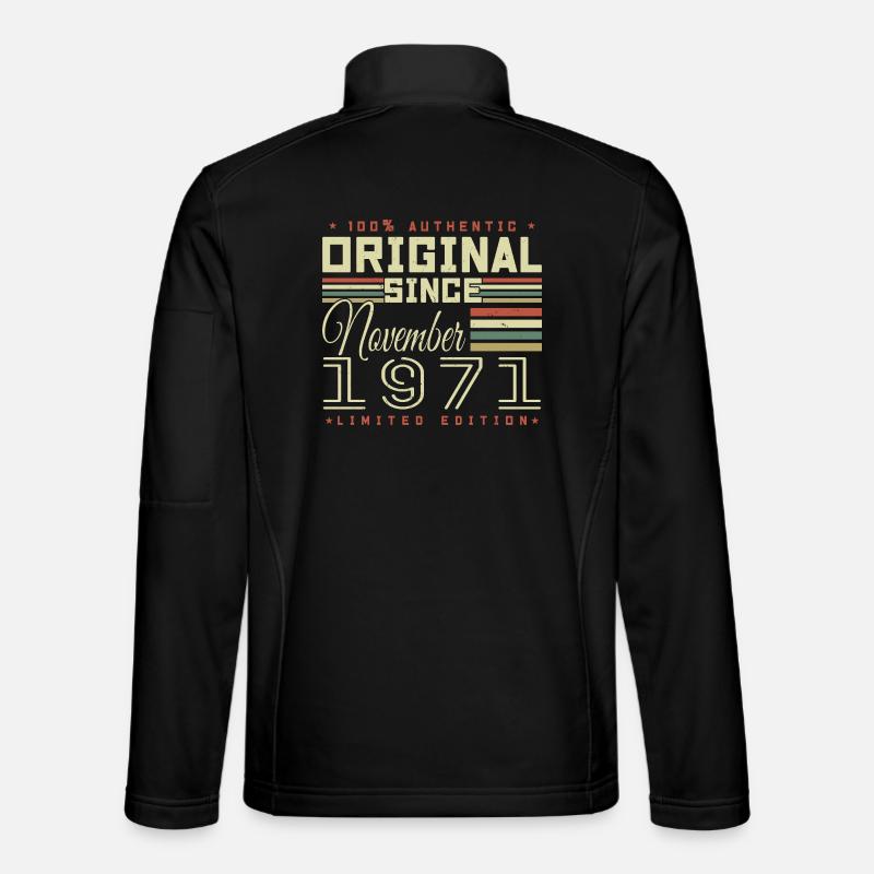 Birthday Gift November 1971 - Unisex Softshell Jacket - black