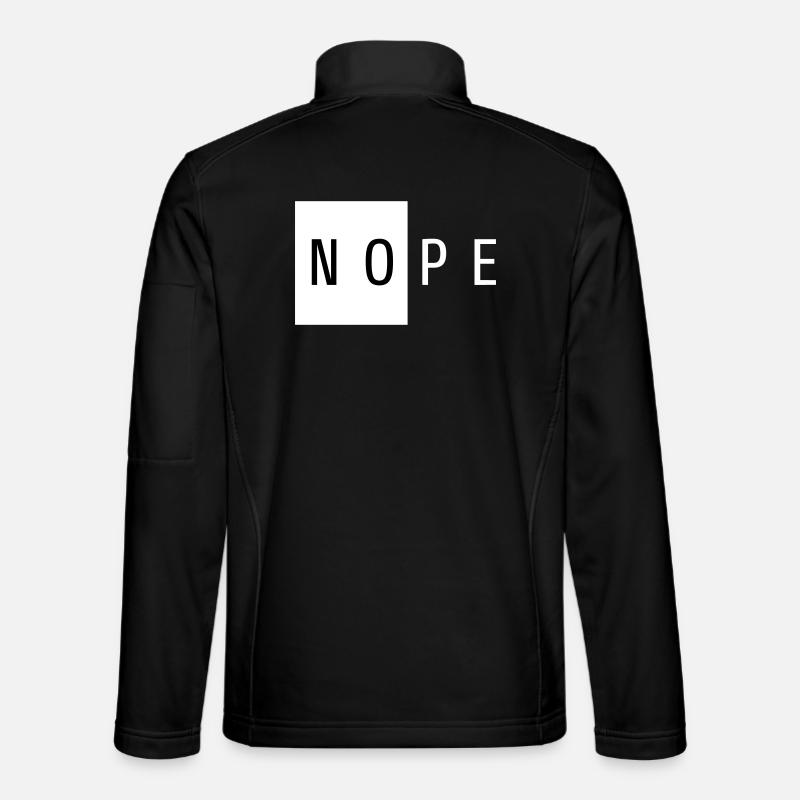 Nope White Gift - Unisex Softshell Jacket - black