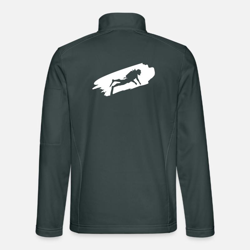 Divers diving underwater Unisex Softshell Jacket