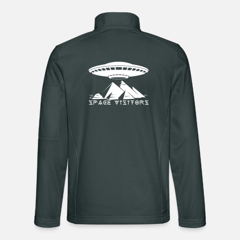 Les visiteurs et les pyramides blanches Veste en tissu softshell Unisexe