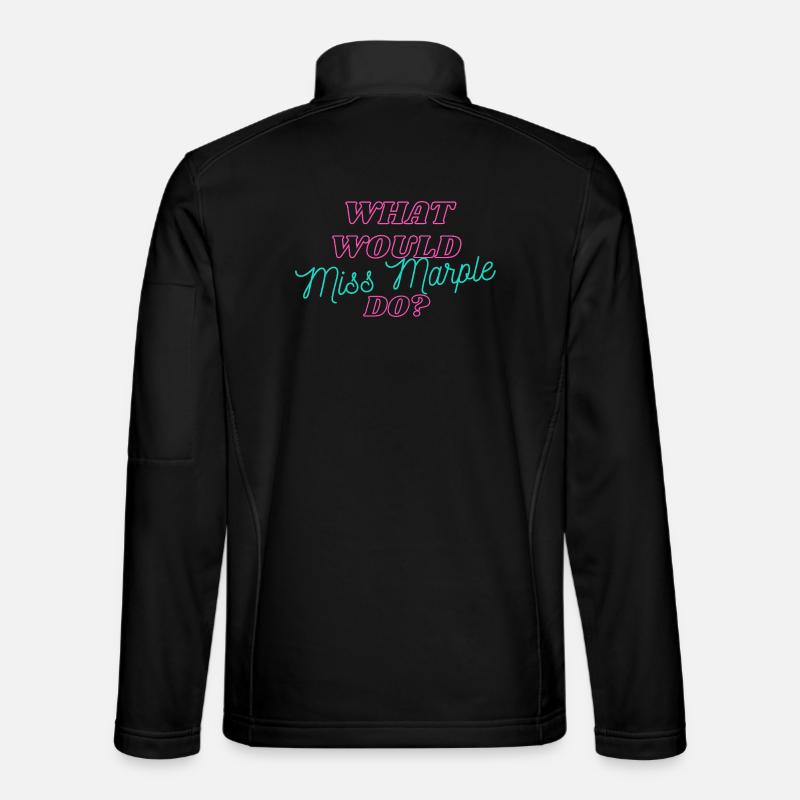 What Would Miss Marple Do Neon - Unisex Softshell Jacket - black
