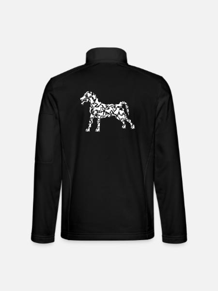 Dessin de chien - Veste en tissu softshell Unisexe - noir