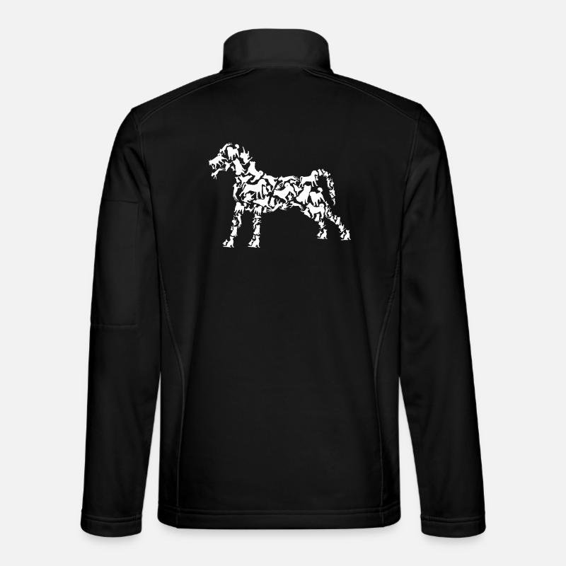 Hund Zeichnung - Unisex Softshelljacke - Schwarz