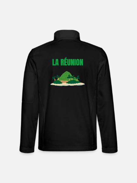 Tropical Reunion Island T-shirt - Unisex Softshell Jacket - black