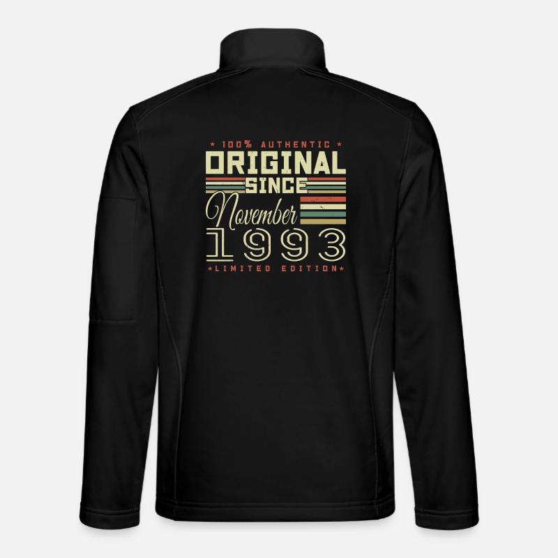 November 1993 Birthday Gift - Unisex Softshell Jacket - black