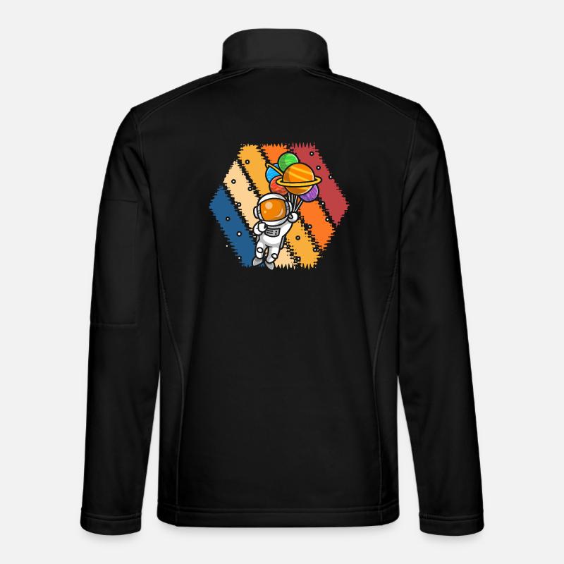 Astronautenballon Galaxie Spritzer - Unisex Softshelljacke - Schwarz
