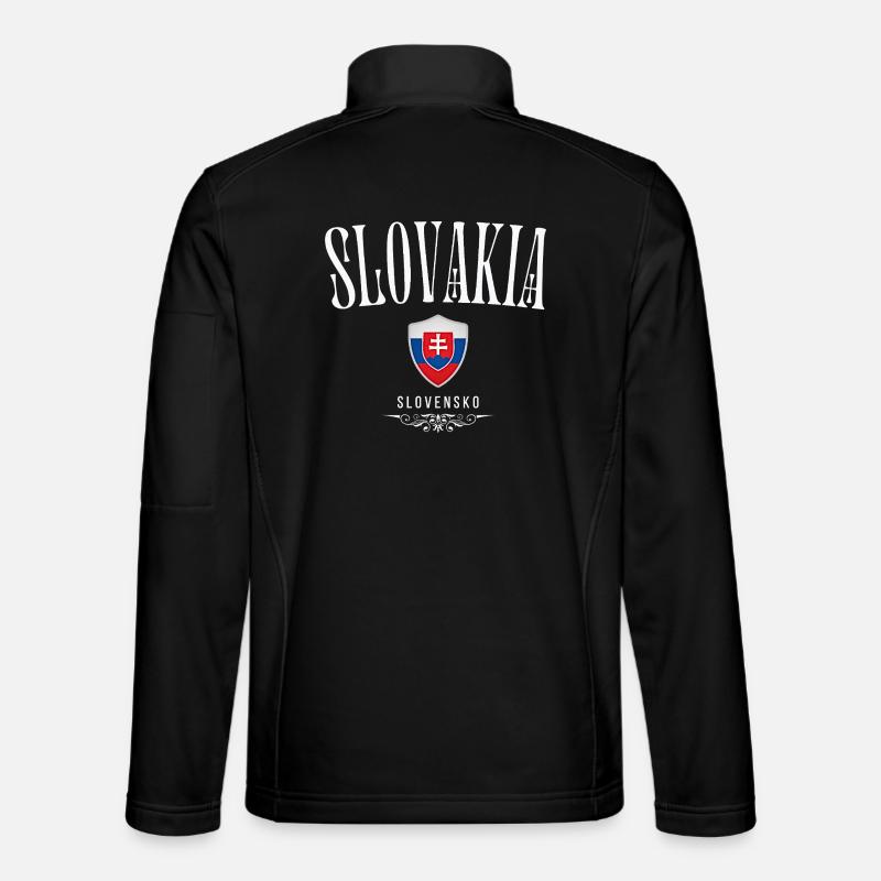 Drapeau de la Slovaquie, patriote slovaque - Veste en tissu softshell Unisexe - noir