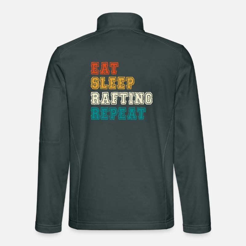 Eat Sleep Rafting Repeat Unisex Softshell Jacket