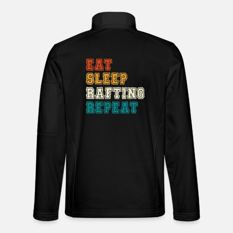 Manger dormir Rafting Répéter - Veste en tissu softshell Unisexe - noir
