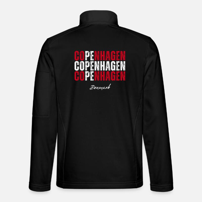 Copenhague Danemark, souvenir de Copenhague - Veste en tissu softshell Unisexe - noir
