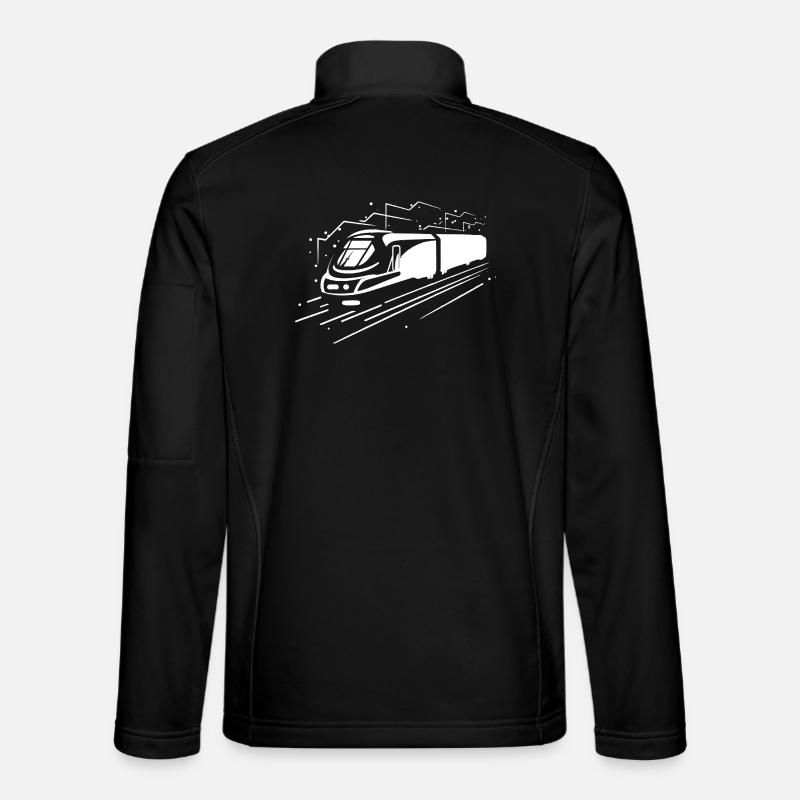 Cartoon Train - Unisex Softshell Jacket - black