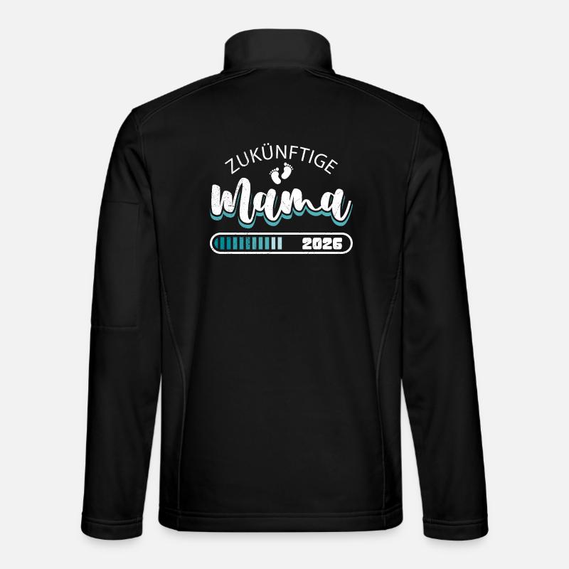 FUTURE MAMAN 2026 Bientôt Maman Drôle - Veste en tissu softshell Unisexe - noir